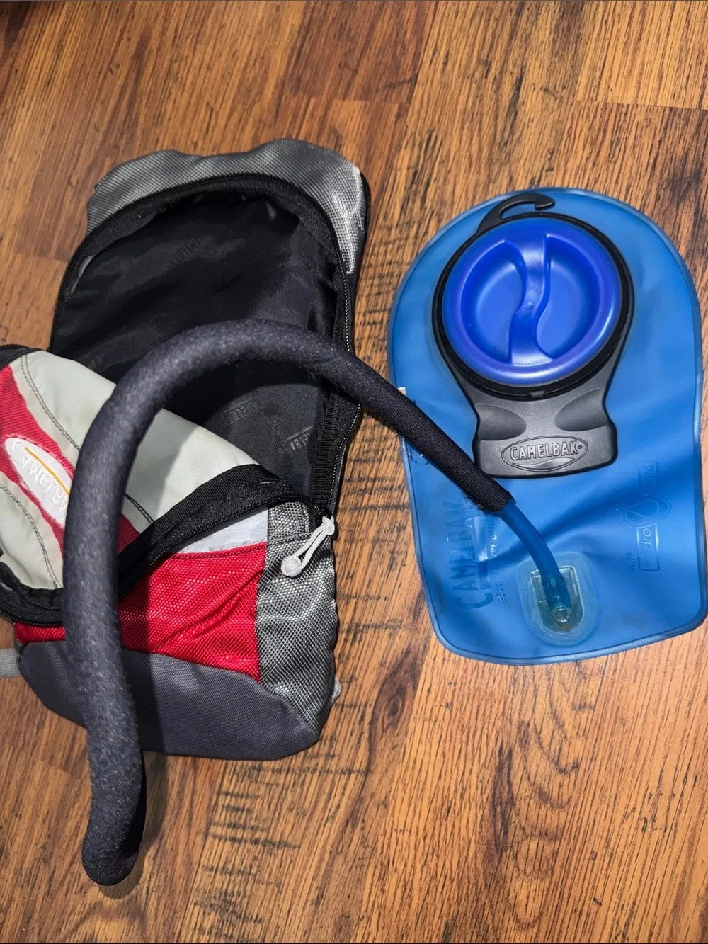 CamelBak Red and Gray Hydration Pack Backpack 42.T